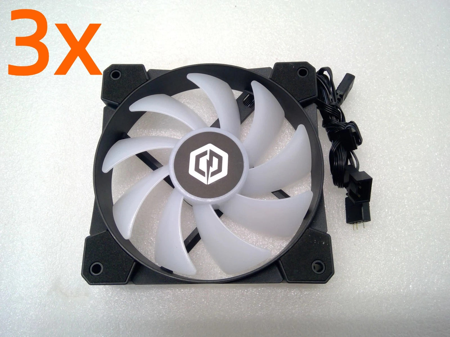 Lot of 3 CYBERPOWER PC AF120 ARGBPWM DF1202512RFHN Hydraulic Bearing FANS BLACK