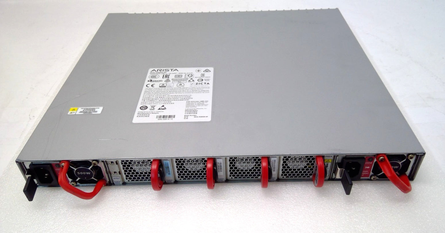 Arista DCS-7050SX-64-F 48x10G-SFP+ 4x40G-QSFP Port Network Switch