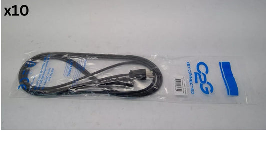 x10 C2G 10ft(3.04m) 18 AWG Universal Power Cord, NEMA 5-15P to IEC320C13 #03134