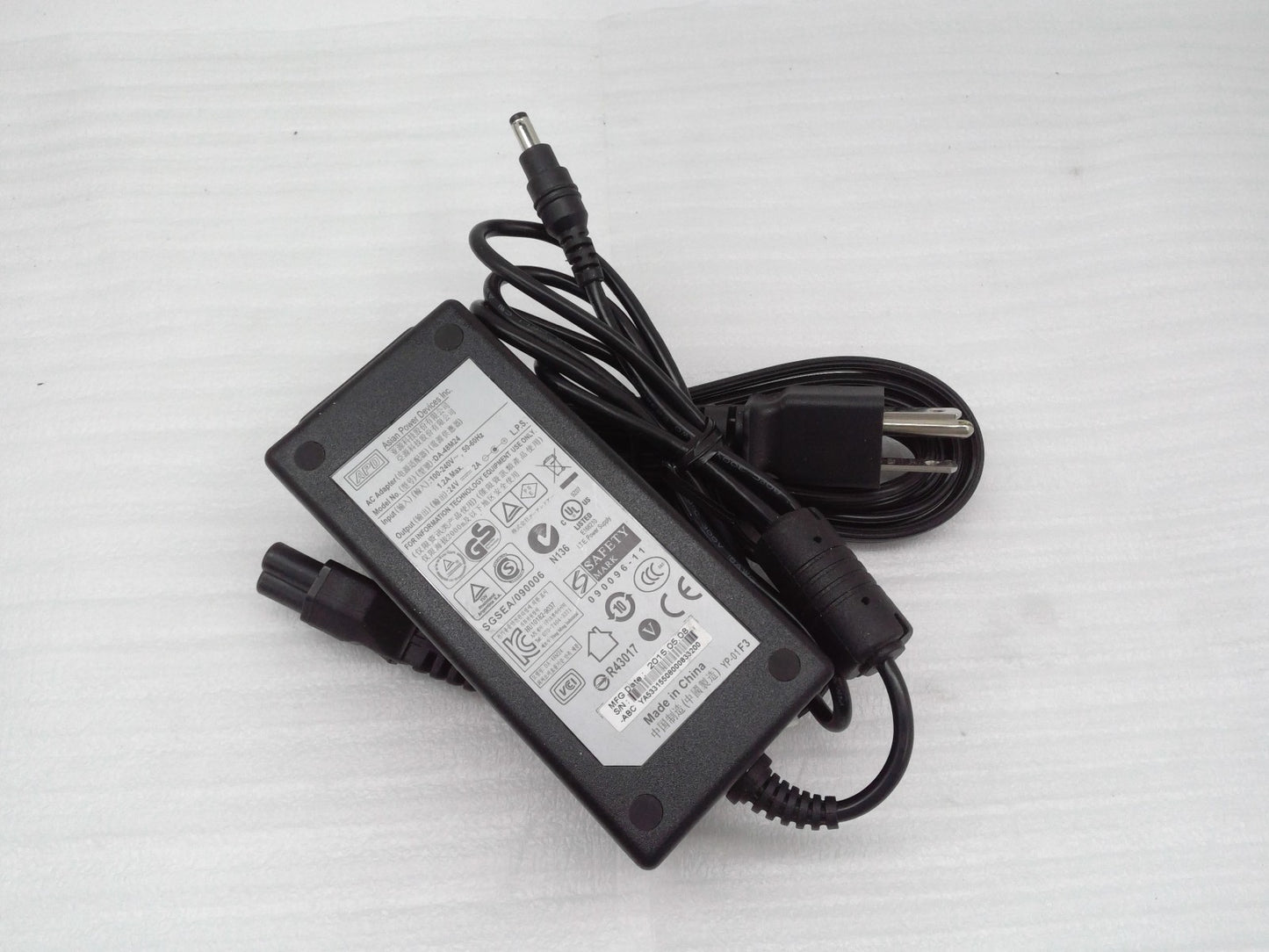 Original APD DA-48M24 AC Adapter 24V 2A 48W OEM Charger