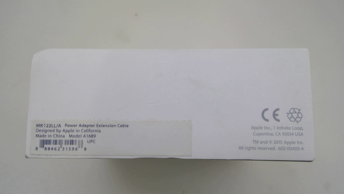 Genuine Apple MK122LL/A A1689 Power Adapter Extension Cables New Sealed