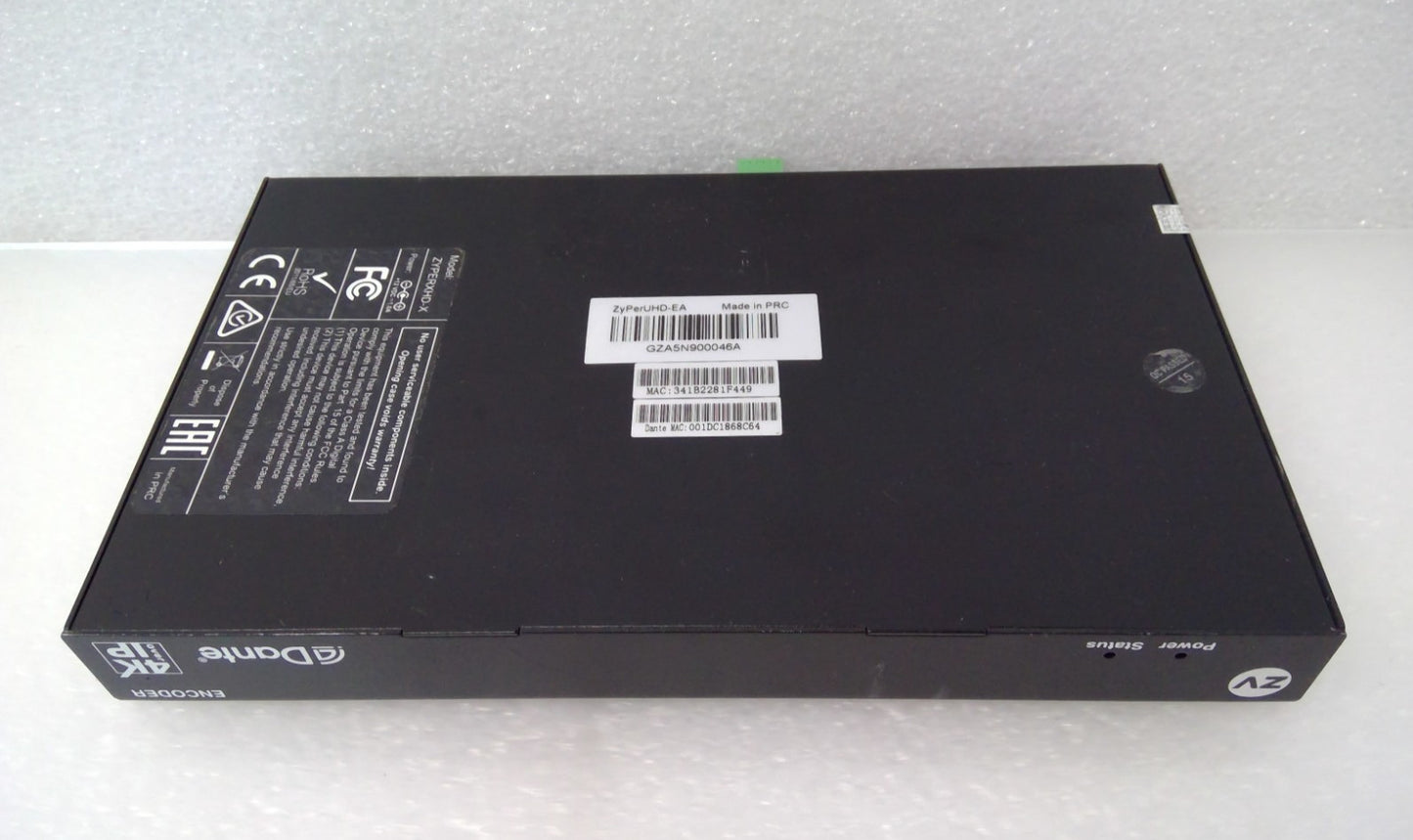 ZeeVee ZyPerUHD-EA 4K AVoIP Encoder with Dante Audio - 1Gb HDMI 2.0 PoE