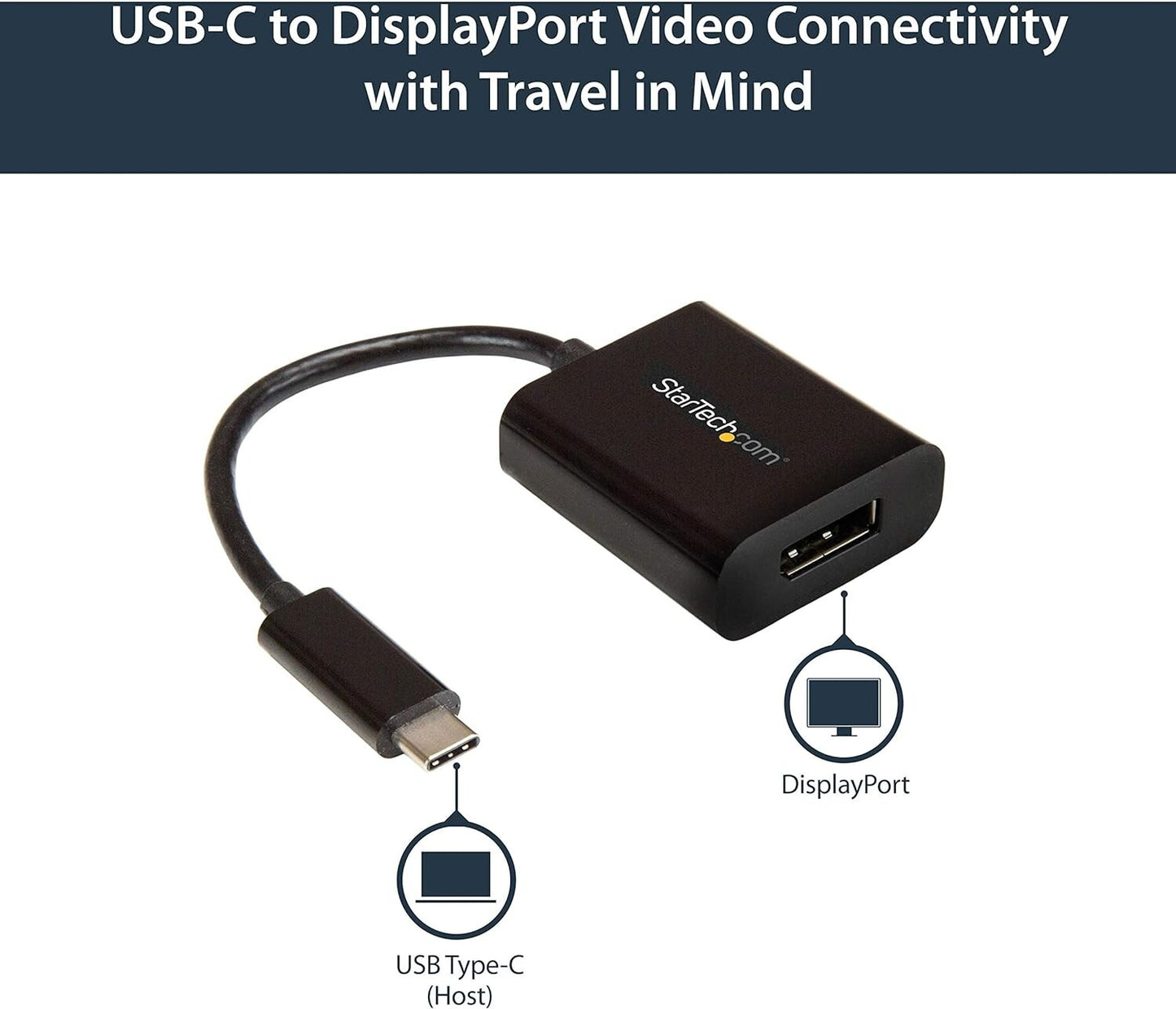 NEW StarTech.com USB-C to DisplayPort Cable 4K 60Hz/8K 30HZ CDP2DP