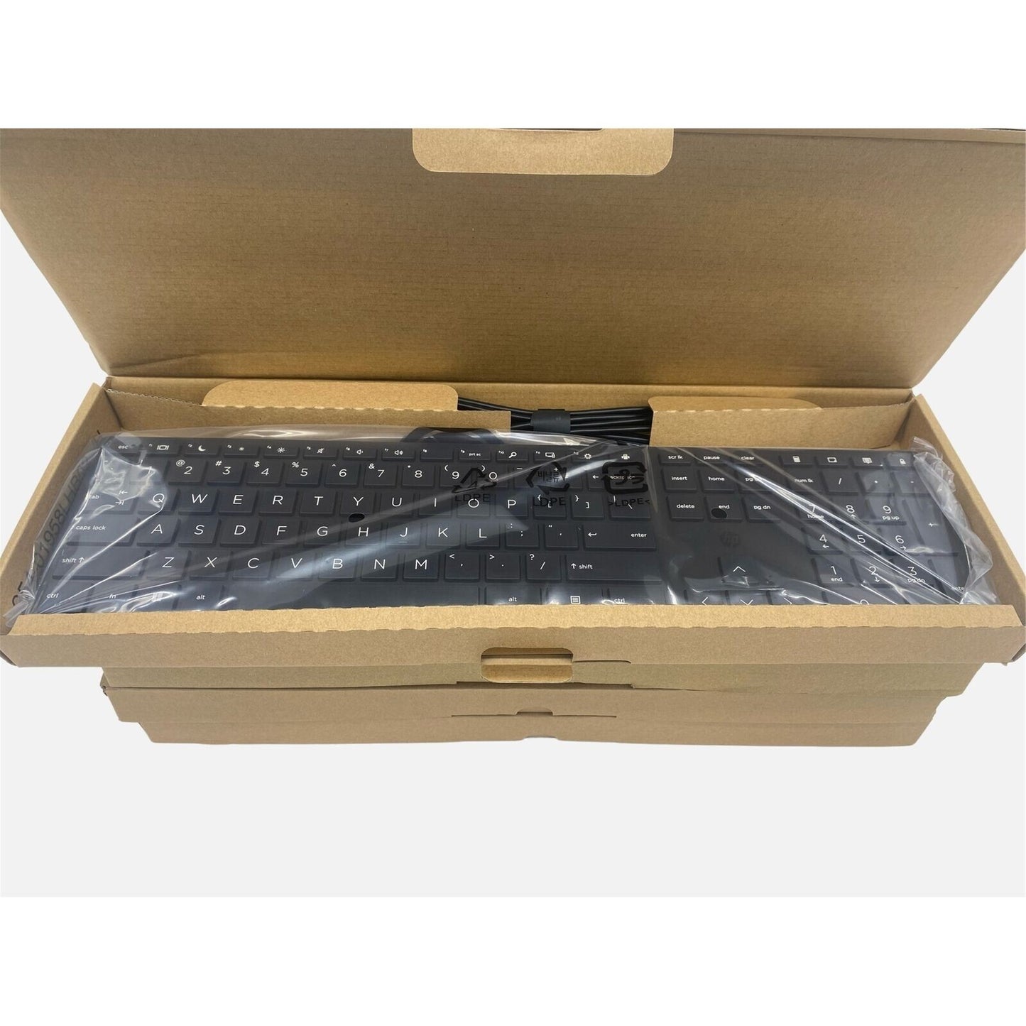 LOT OF 500 - NEW HP Black Slim Wired USB Keyboard DIB (US) L96909-001