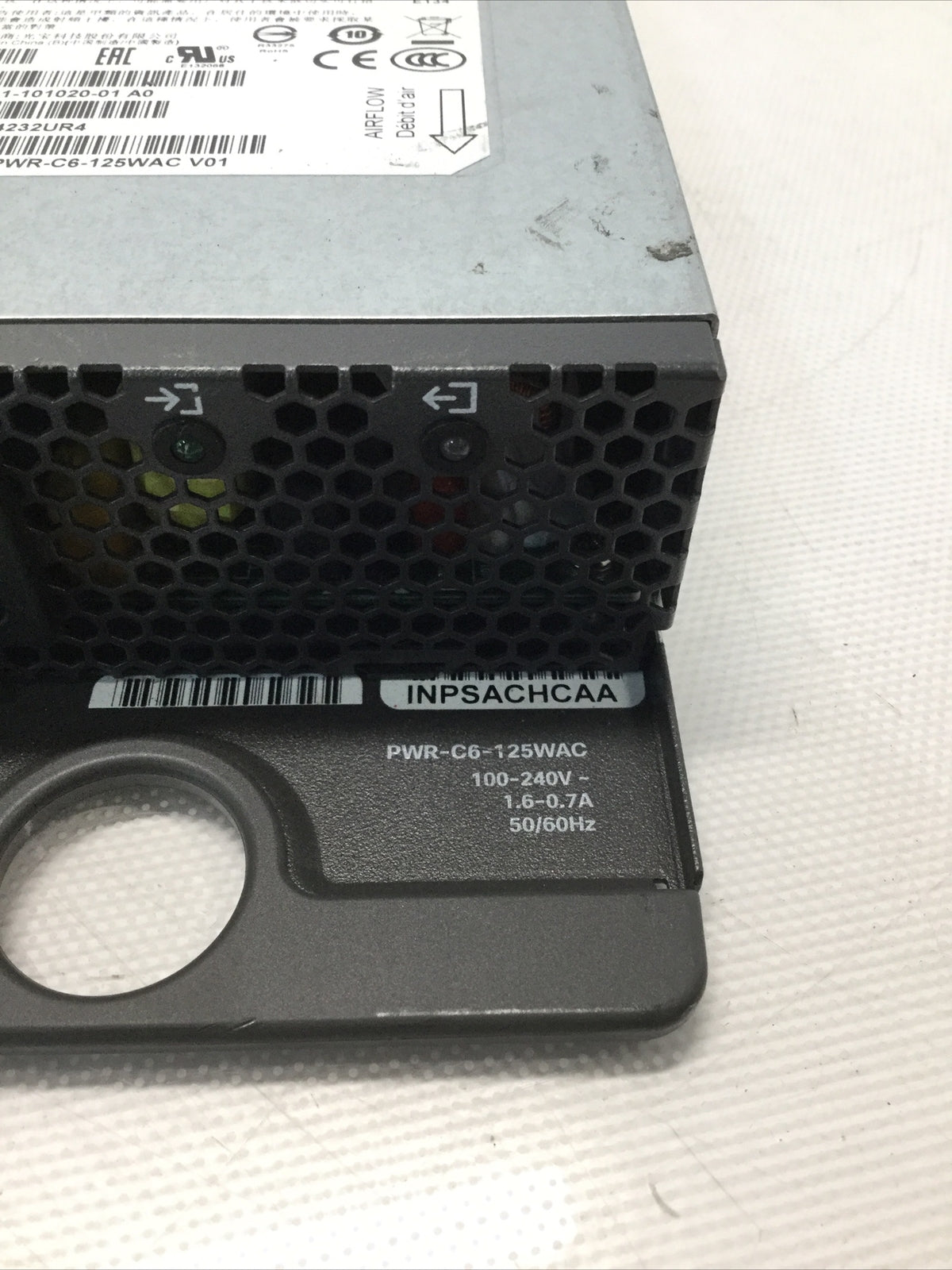 Cisco PWR-C6-125WAC 341-101021-01 125W AC Power Supply For 9000 C9200