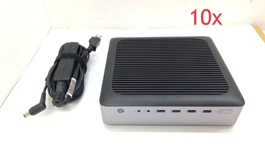 Lot of 10 HP t730 Thin Client AMD RX-427BB@2.7GHz/8GB RAM/64GB SSD w/ AC Adapter