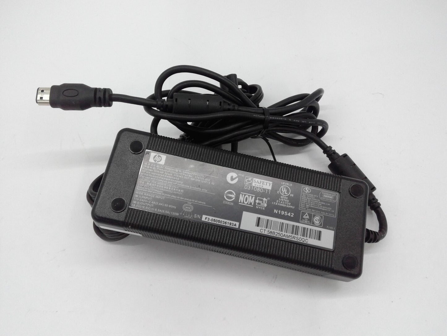 Genuine HP 120W Laptop Charger AC Adapter Power Supply 375126-002 3 PIN
