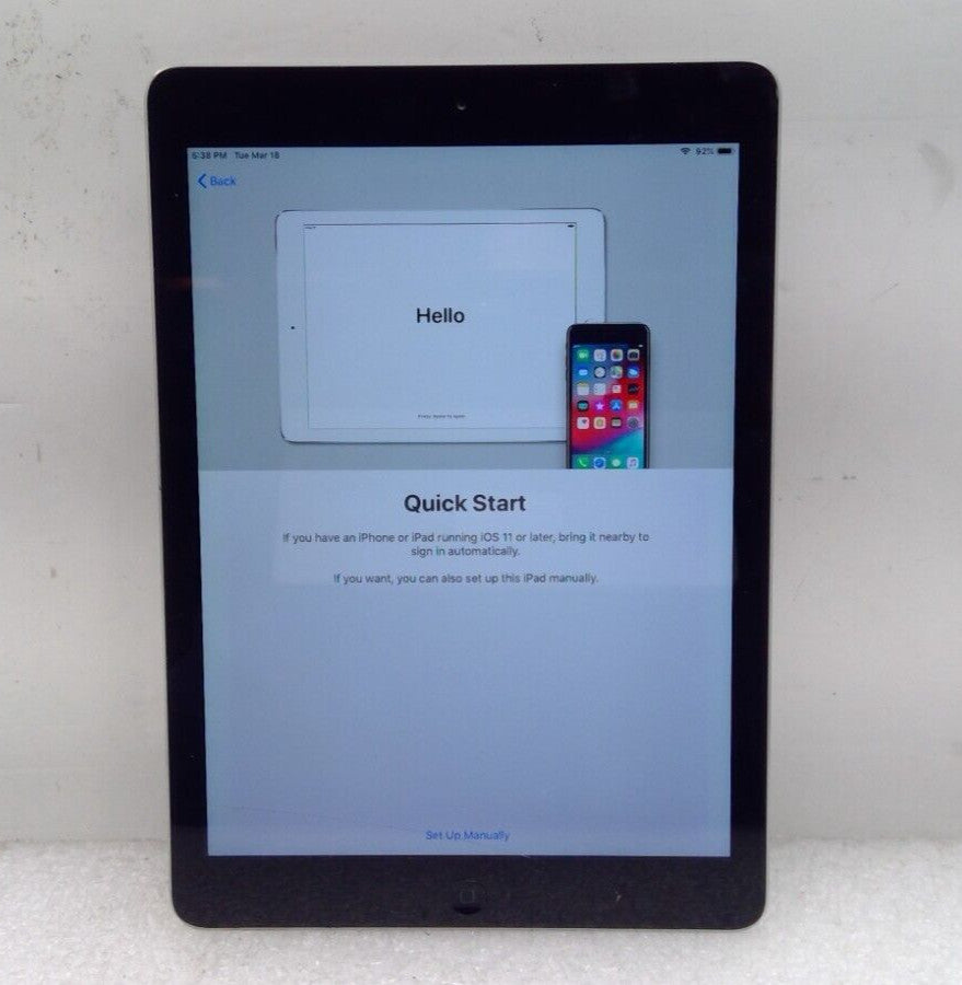 Apple iPad Air 1st Gen 9.7" 16GB A1474 MD785LL/A  Wi-Fi Space Gray B20 "Read"