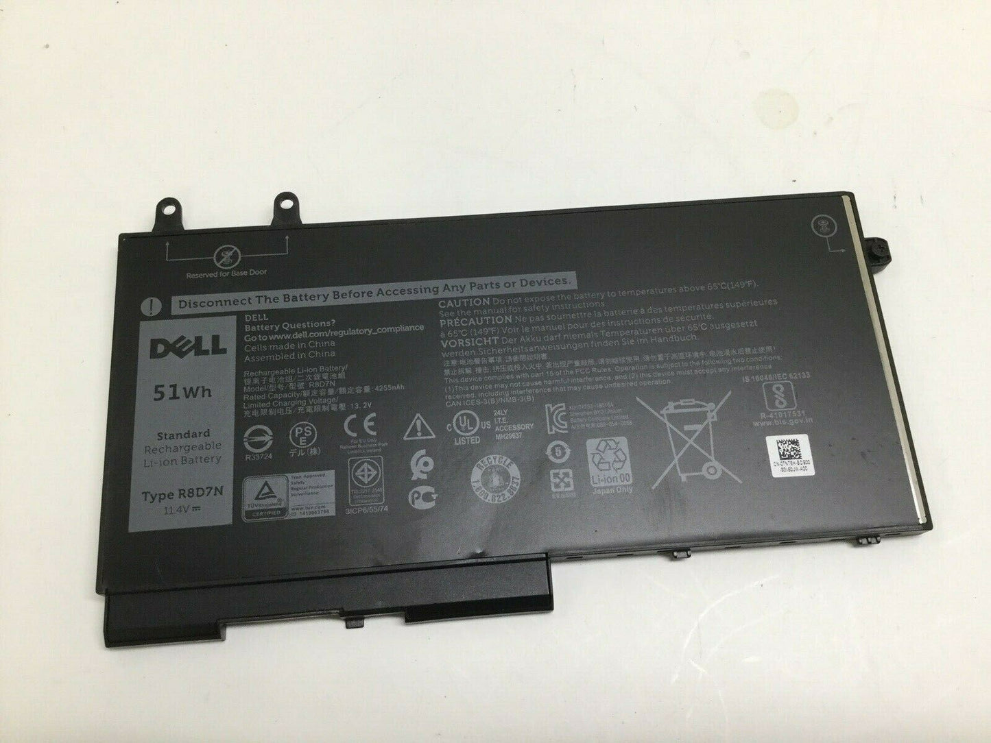 Dell Latitude 5400 5500 51Wh 11.4V Laptop Battery Type R8D7N W8GMW H82T6