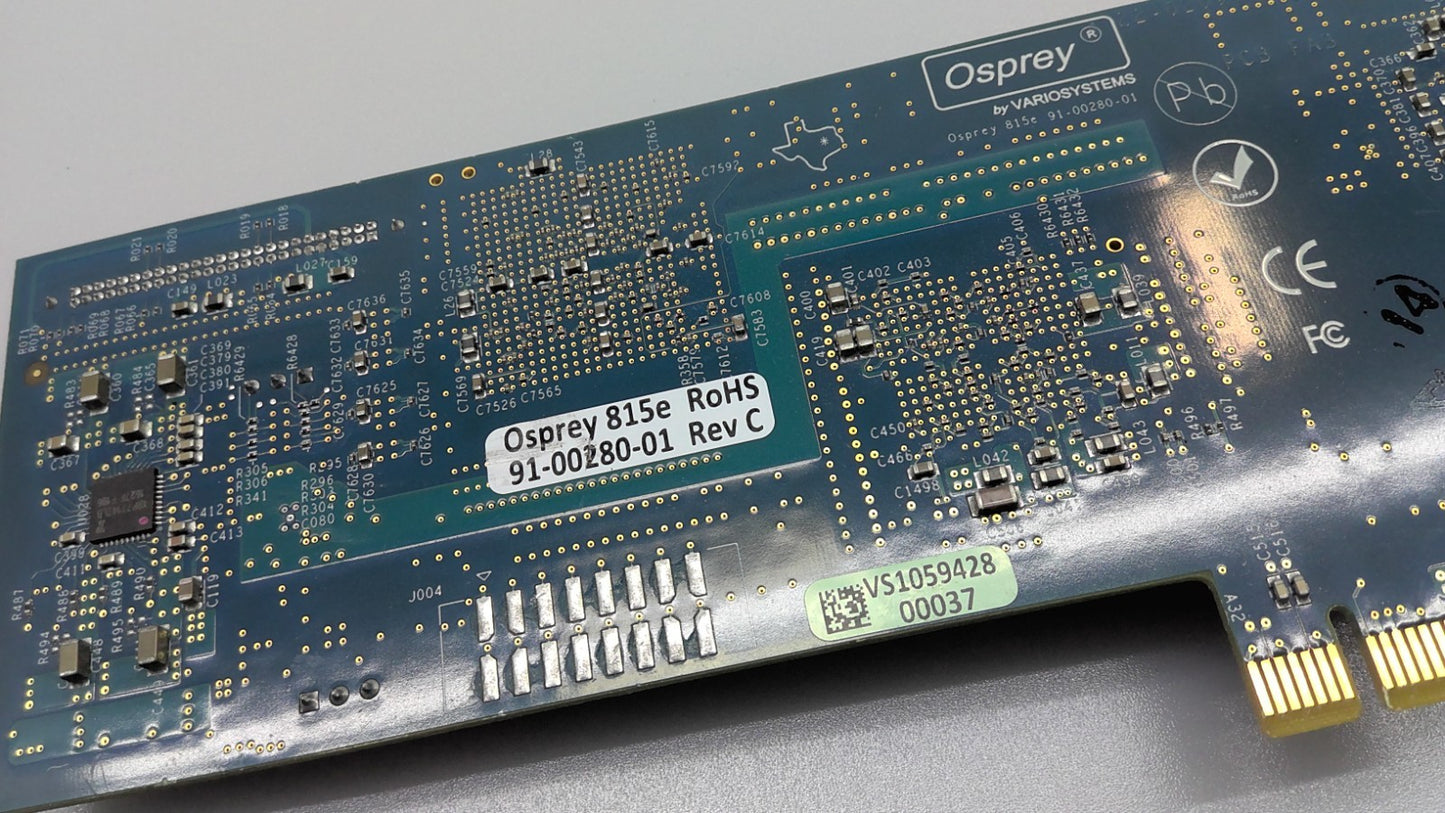 Osprey Video 815e Video Capture Card | Model: 91-00280-01  HD SDI Rev C
