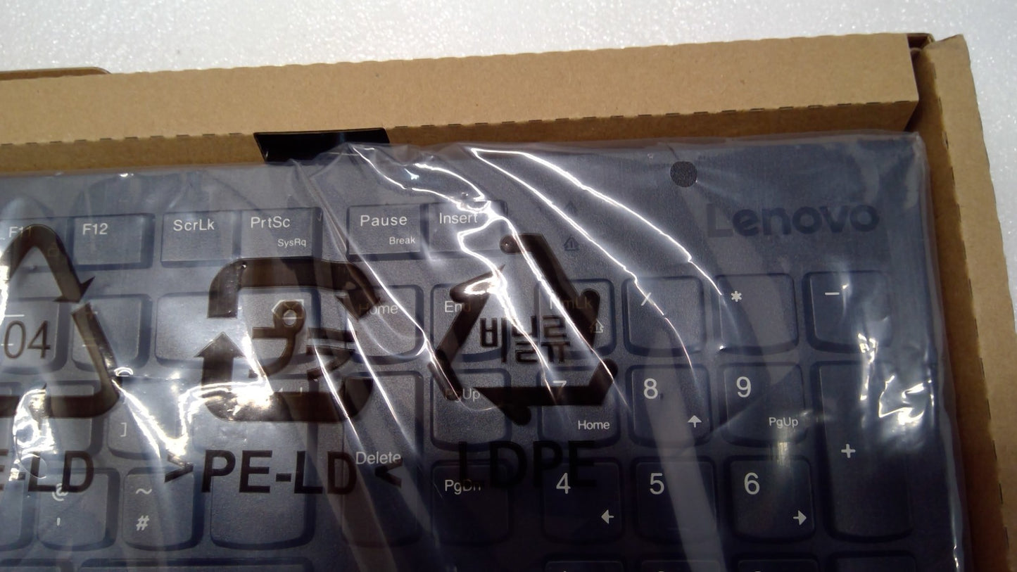 NEW Lenovo SK-8823 Black Slim Wired USB Keyboard