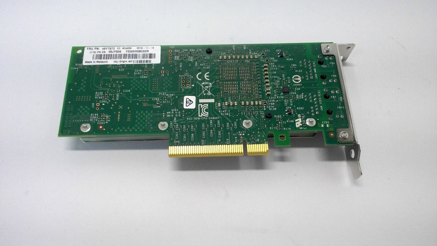 49Y7972 IBM X540-T2 Dual Port 10G BaseT Adapter 49Y7971 49Y7970 Low Bracket