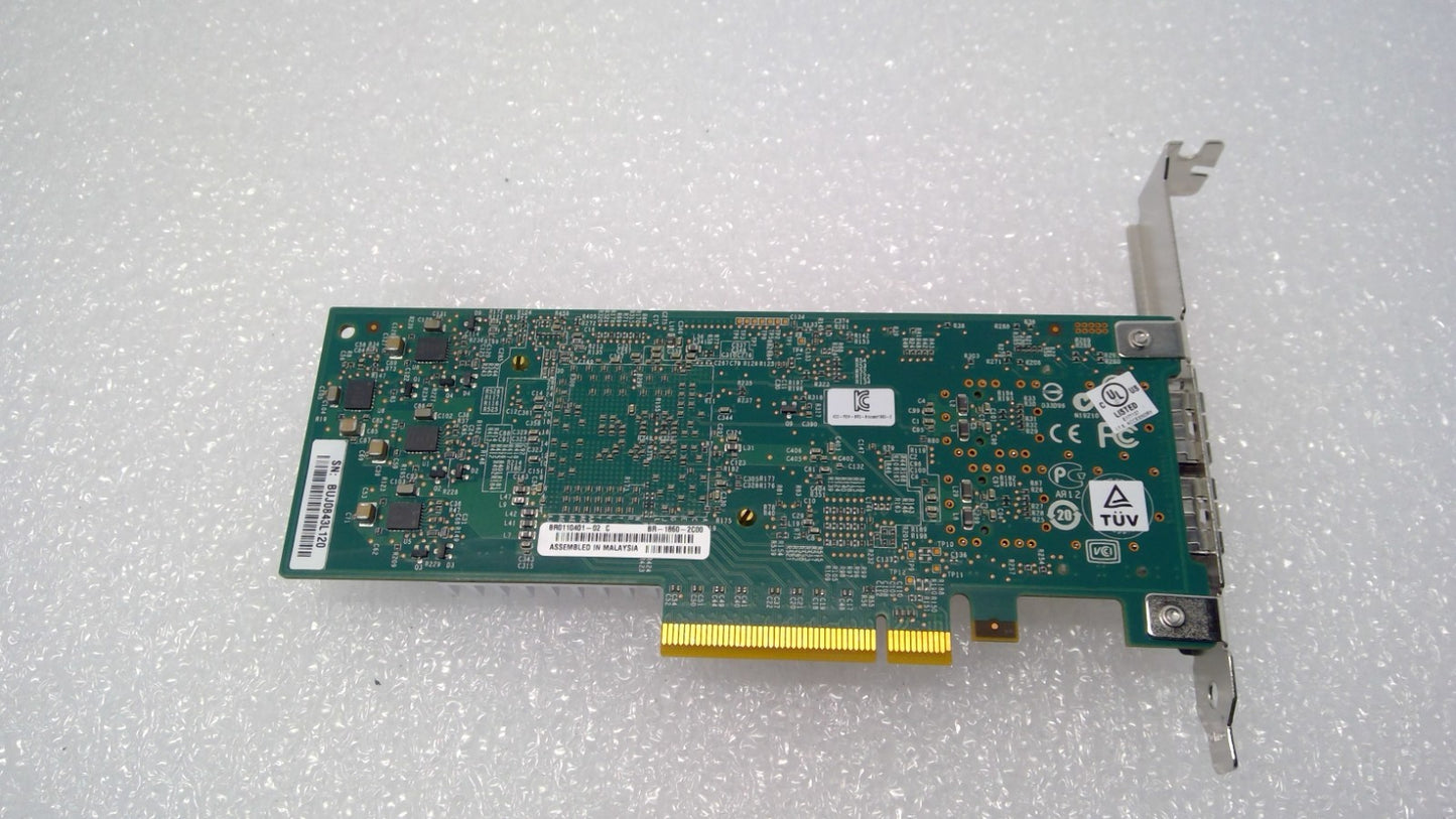 Brocade BR0110401-02 BR-1860-2C00 Dual Port 16GB HBA  8G SFP HIGH BRACKET