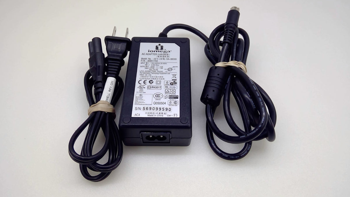 Genuine Iomega DA-30C03 25.5W 5-Pin DIN AC Adapter 30941702
