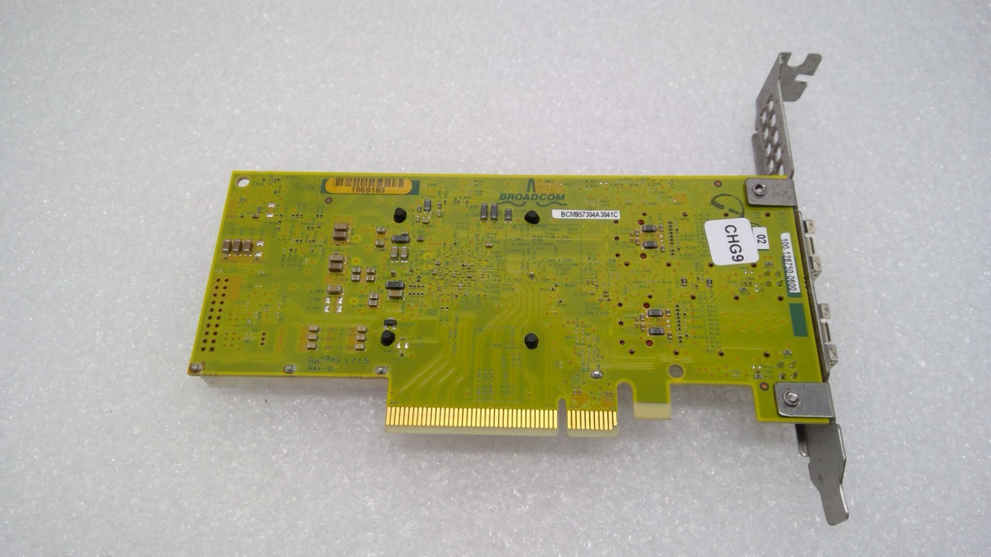 Broadcom BCM957304A3041C 10/25GbE PCIe 3.0 x8 SFP28 NIC Card 100-128750-0600
