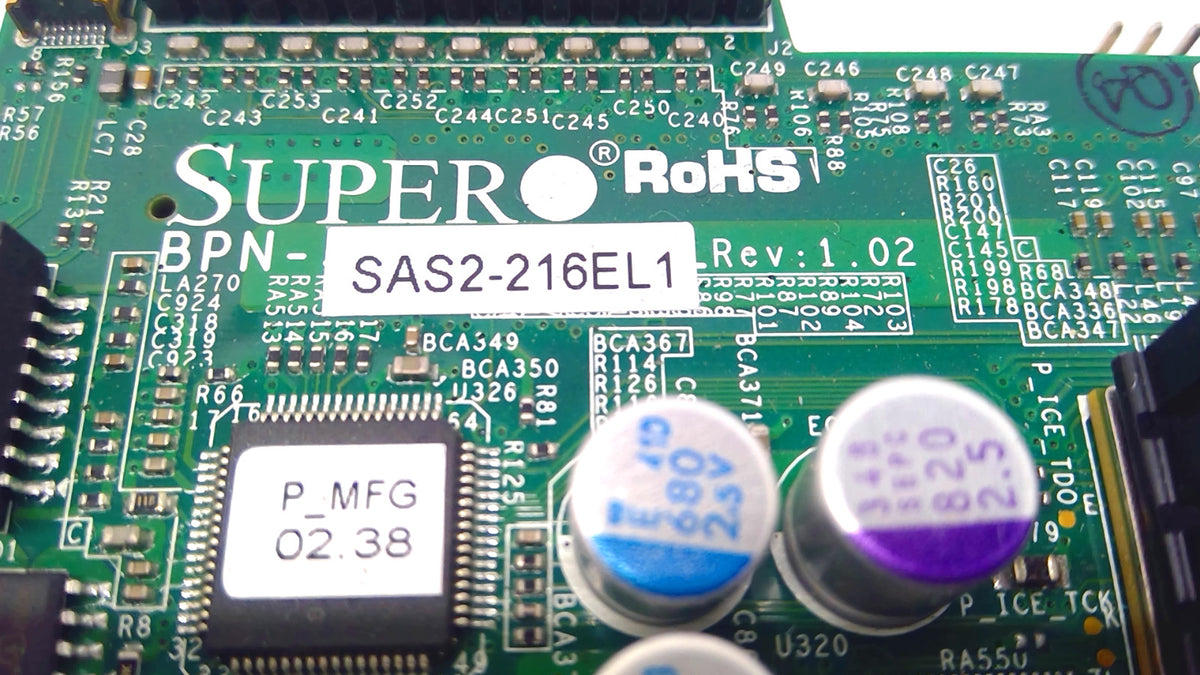 Supermicro BPN-SAS2-216EL1 24-Bay Hard Drive Backplane 2U 2.5-inch EUC TESTED