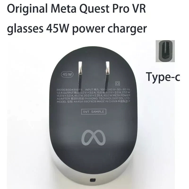 New Original Meta Quest Pro VR glasses 45W Power Charger  Head AN45A-59CFKCB