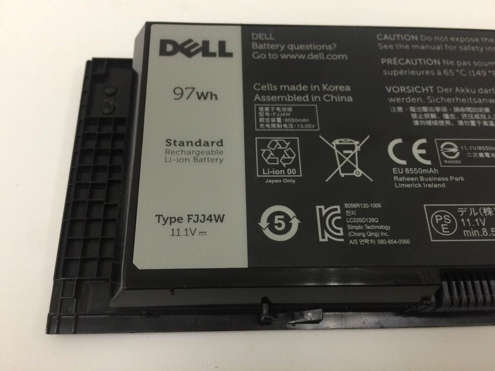 Genuine Dell Precision m4600 m6600 battery Type FJJ4W 97WH T4DTX