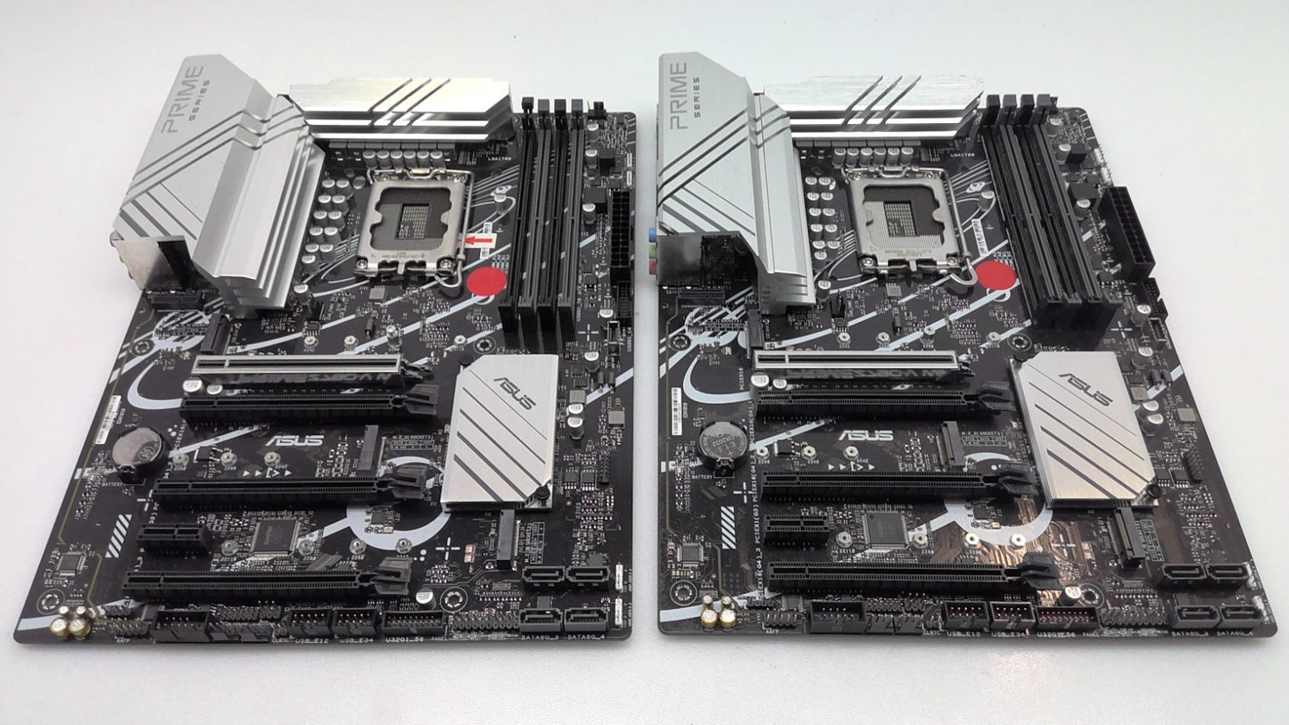Lot of 2 *For Parts* ASus PRIME Z790-V WIFI LGA 1700 ATX Motherboard No WIFI