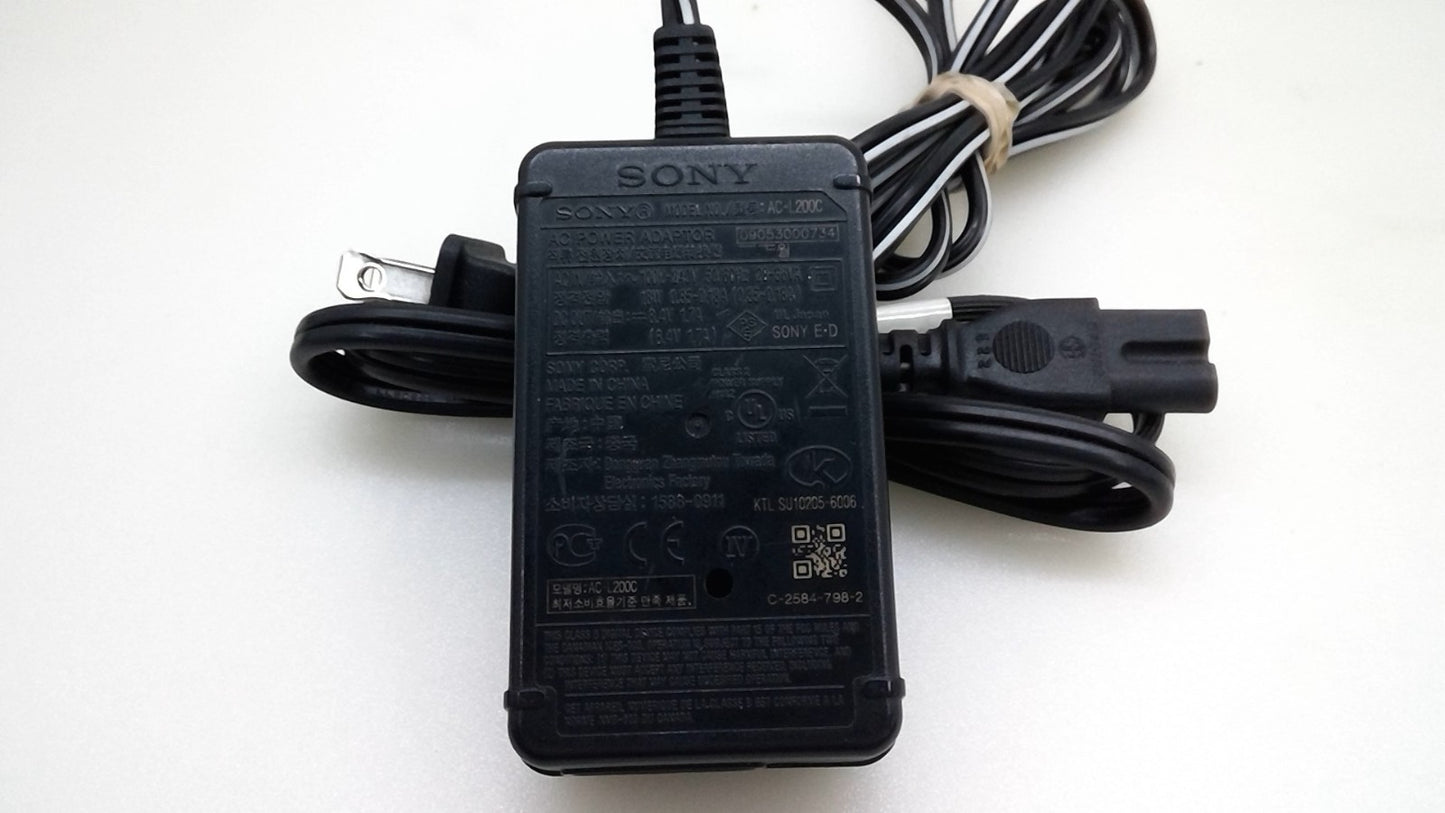 Sony HandyCam AC-L200C AC-L200D AC-L25B 8.4V 1.7A Power Supply Charger - 2H