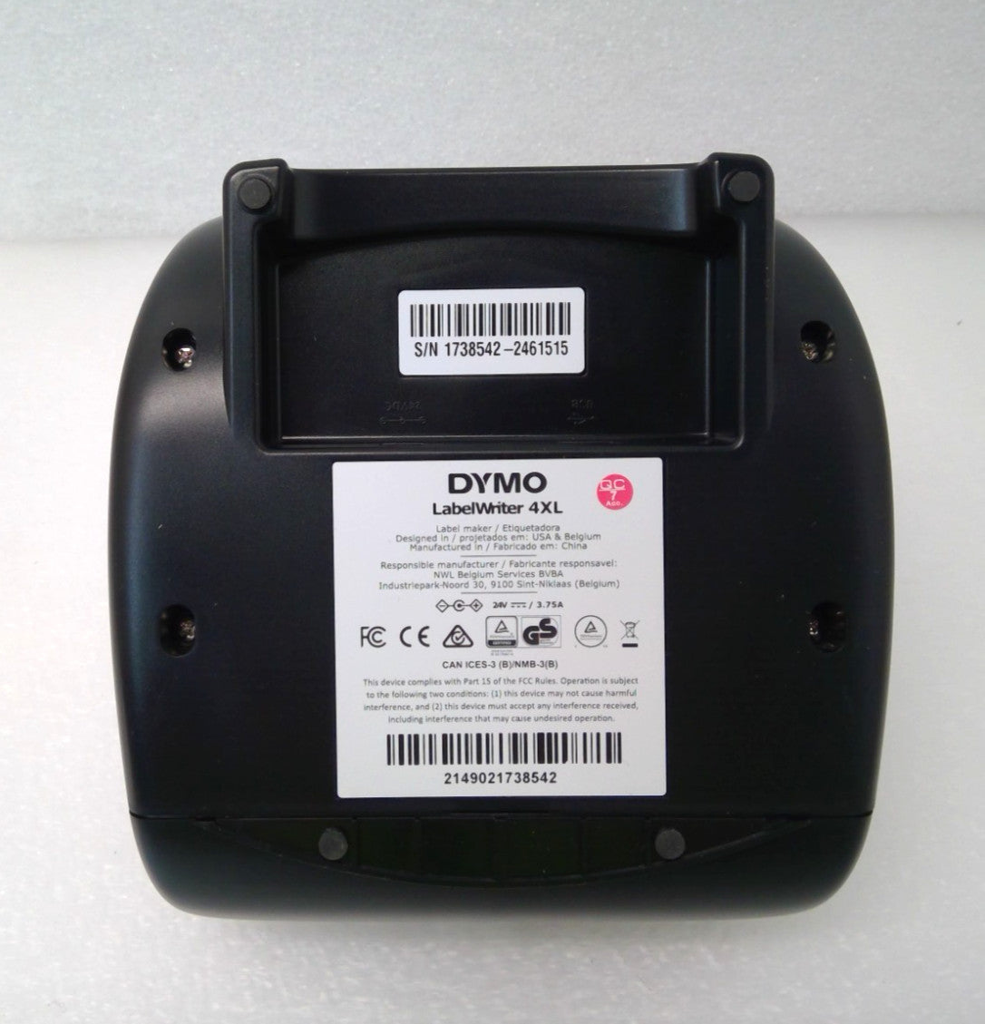 Dymo LabelWriter 4XL Thermal Label Printer - Black 1738542 W/AC