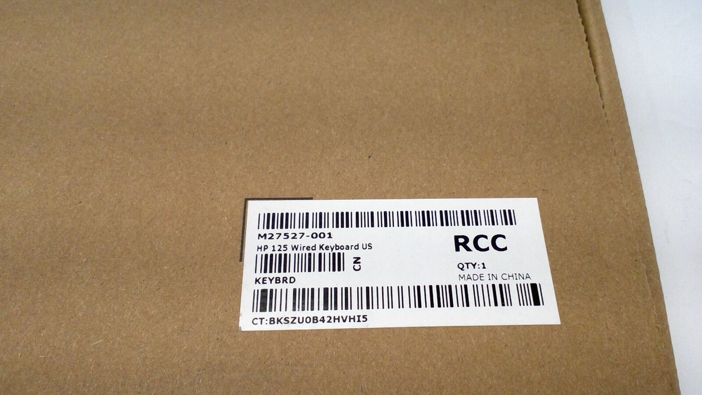 Lot of 10 - NEW HP DESKTOP PC 125 WIRED USB KEYBOARD M27527-001