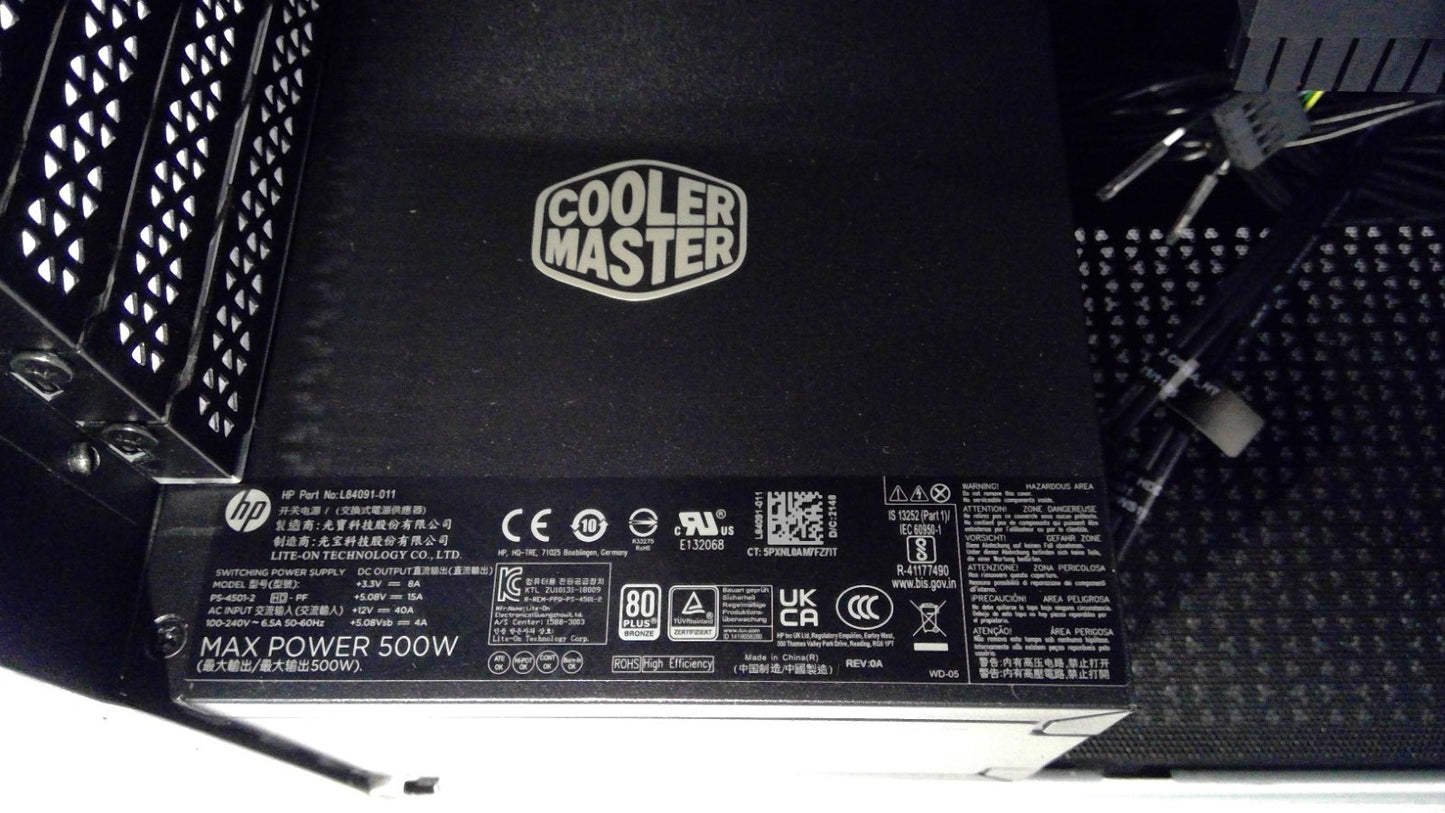 HP Omen 25L Chassis, Gaming PC Case with 500w PSU HDD caddy RGB Strip M22446-001