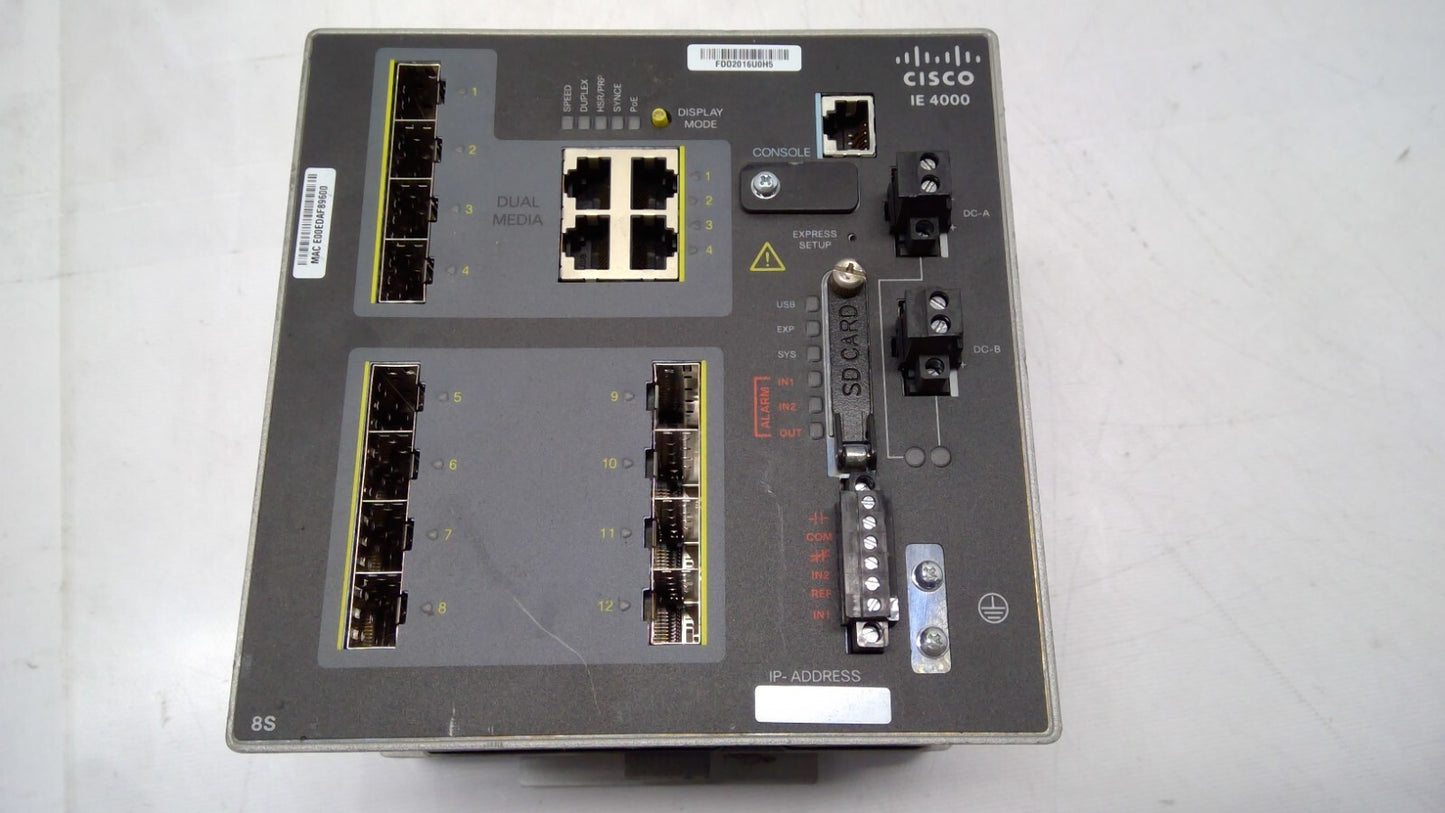 Cisco IE-4000-8S4G-E Industrial Ethernet Switch