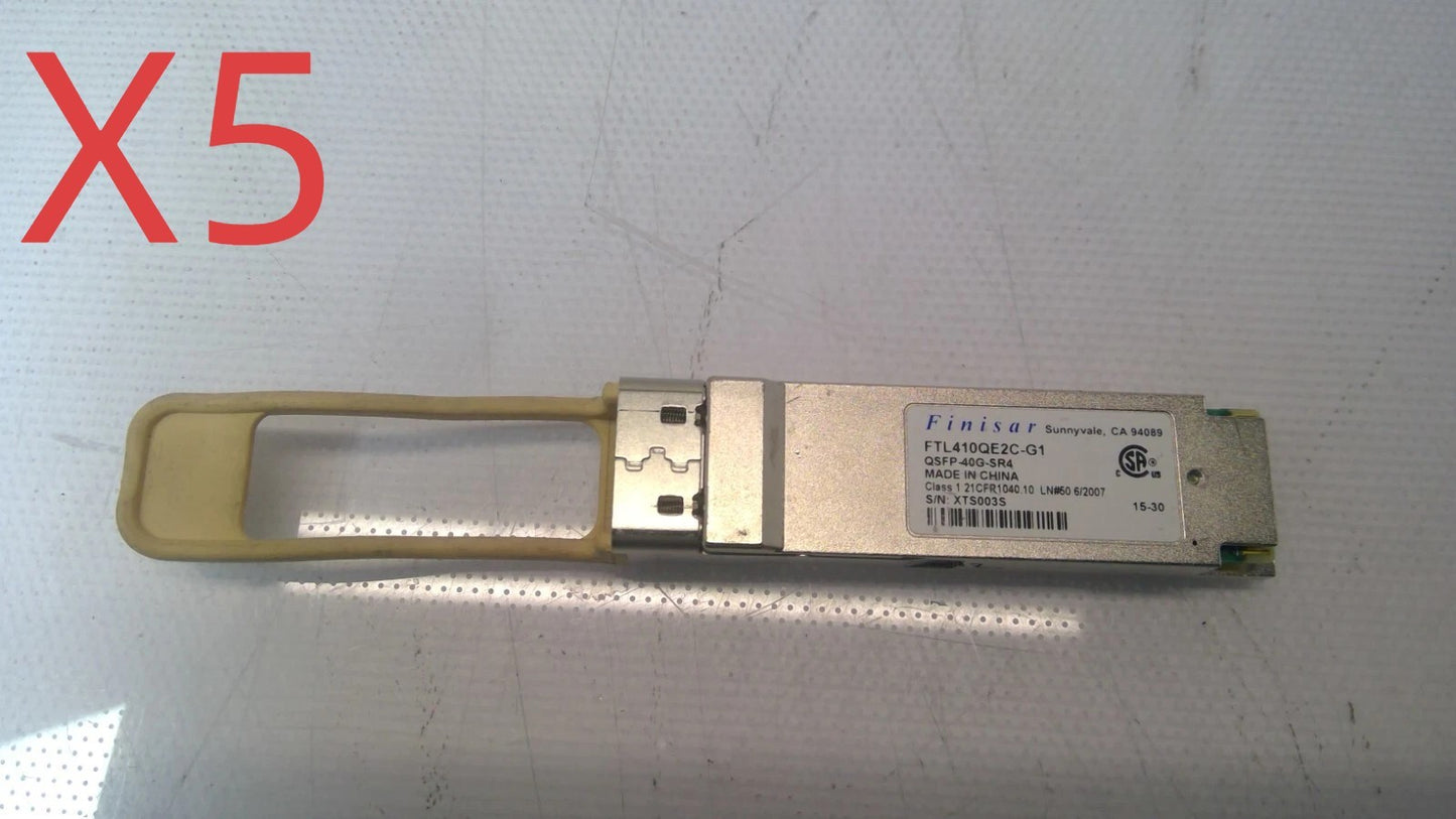 *LOT OF 5*Finisar FTL410QE2C-G1 QSFP-40G-SR4 40G QSFP SR4