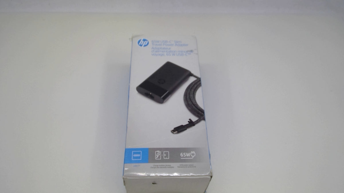 HP 65W USB-C Slim Travel Power Adapter 3PN48UT#ABA New Sealed