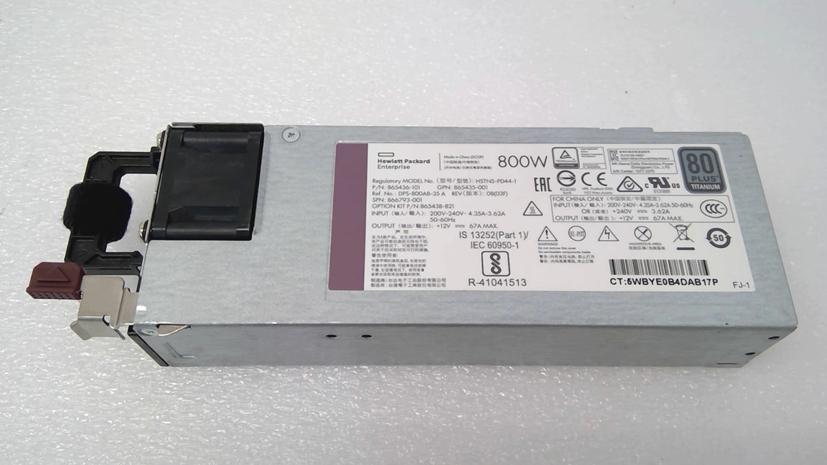 HPE HSTNS-PD44-1 800W Flex Slot Titanium Power Supply 866793-001 200V-240V PSU