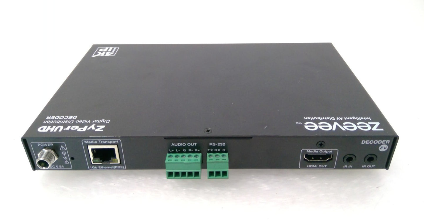 ZYPERXHD-X ZyPerUHD-D 4K Over IP Digital Video Distribution Decoder