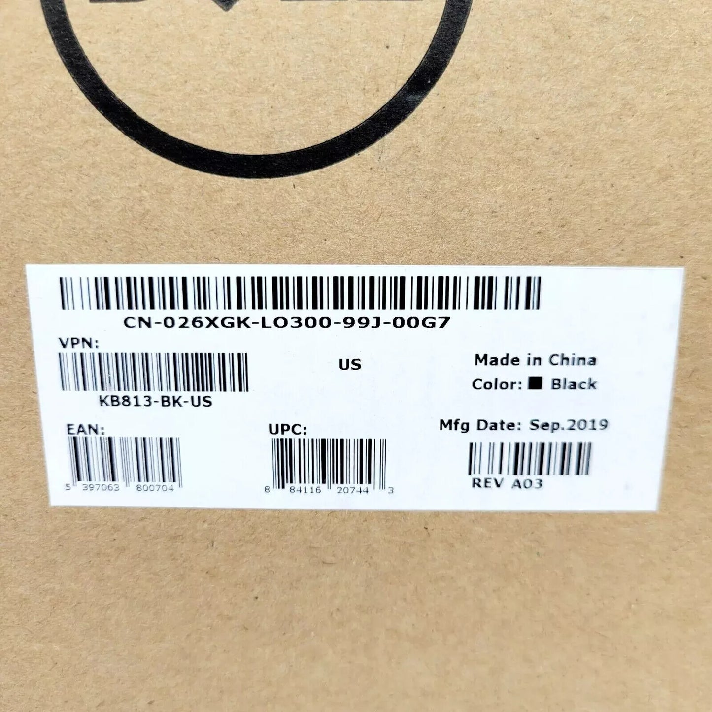 NEW Dell KB813 (KB813BKUS) Smartcard Wired Keyboard - Black 026XGK