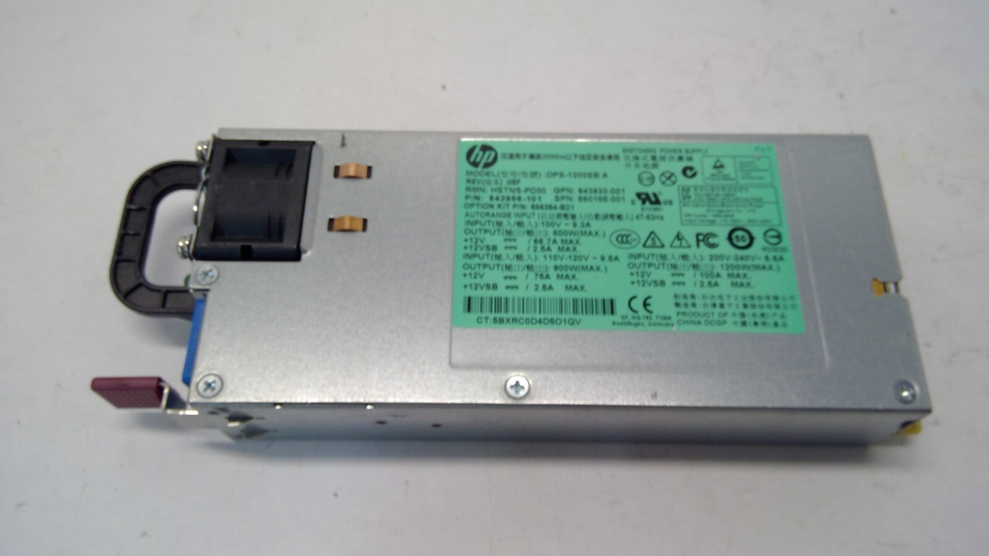 HP HSTNS-PD30/PL30/19 1200W 643933-001 Switching Power Supply *Read* ASSORTED PN