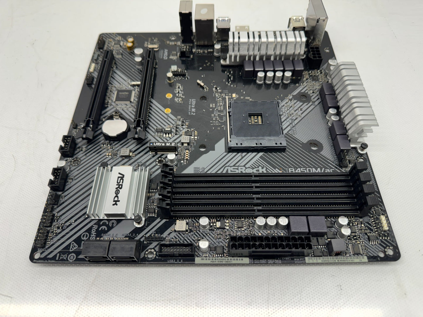 ASRock B450M/AC AMD AM4 Ryzen Motherboard mATX