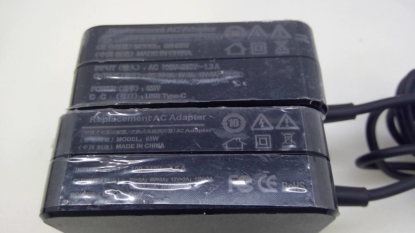 lot of 2 65W  USB-C /Type-C  Ac Adapter Charger 20V 3.25A For Lenovo