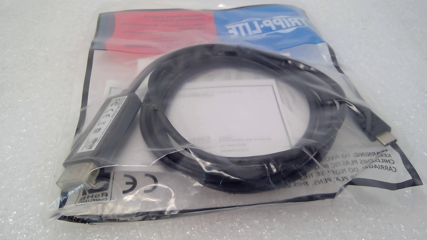 Tripp Lite USB 3.1 Gen1 Type-C to HDMI Male Cable 6ft Black U444-006-H4K6BE