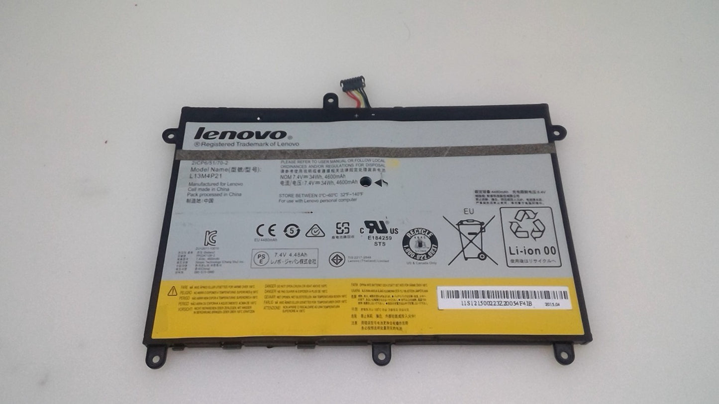 Genuine Lenovo Battery L13L4P21 L13M4P21 7.4V 34Wh Yoga 2 11 20332 20343 20428