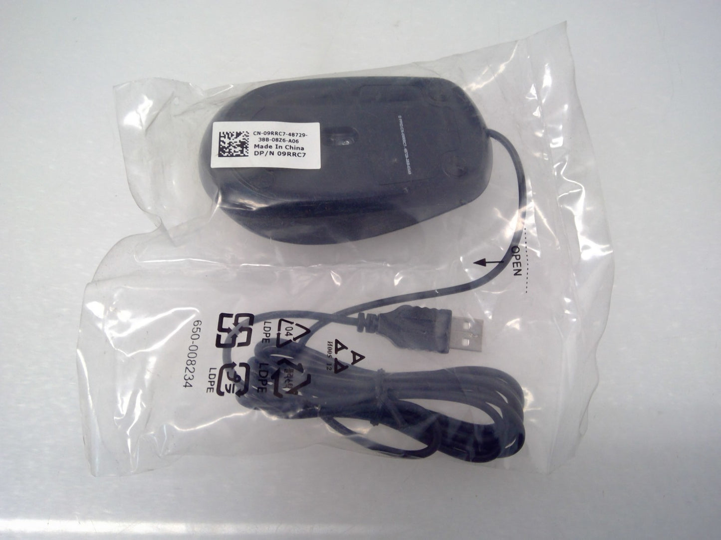 NEW Dell MS111 USB Mice Optical Mouse Black 3 Button 0KW2YH 09RRC7