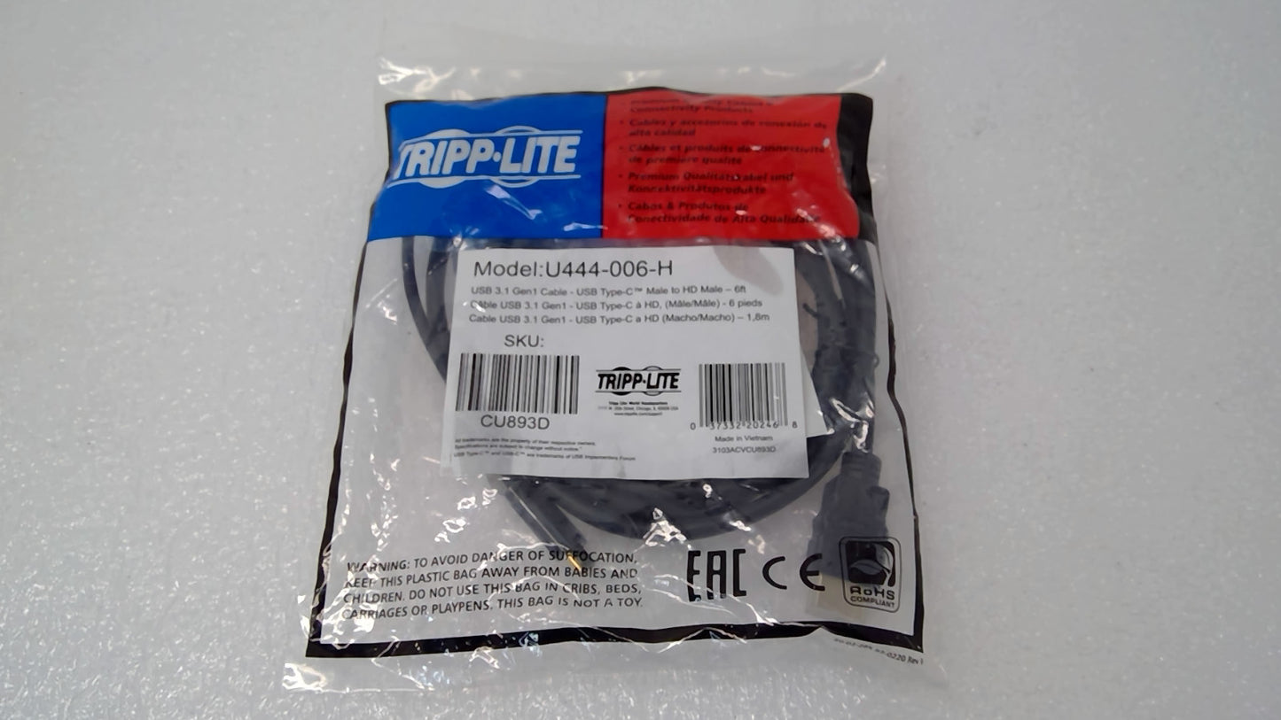 New Tripp Lite 6ft USB-C to HDMI 4K Cable U444-006-H Thunderbolt 3