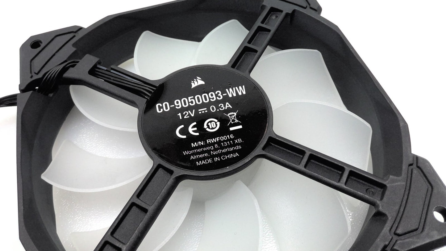 Lot of 3 Corsair Case Fans SP120 12V 0.3A  RWF0016 CO-9050093-WW RGB