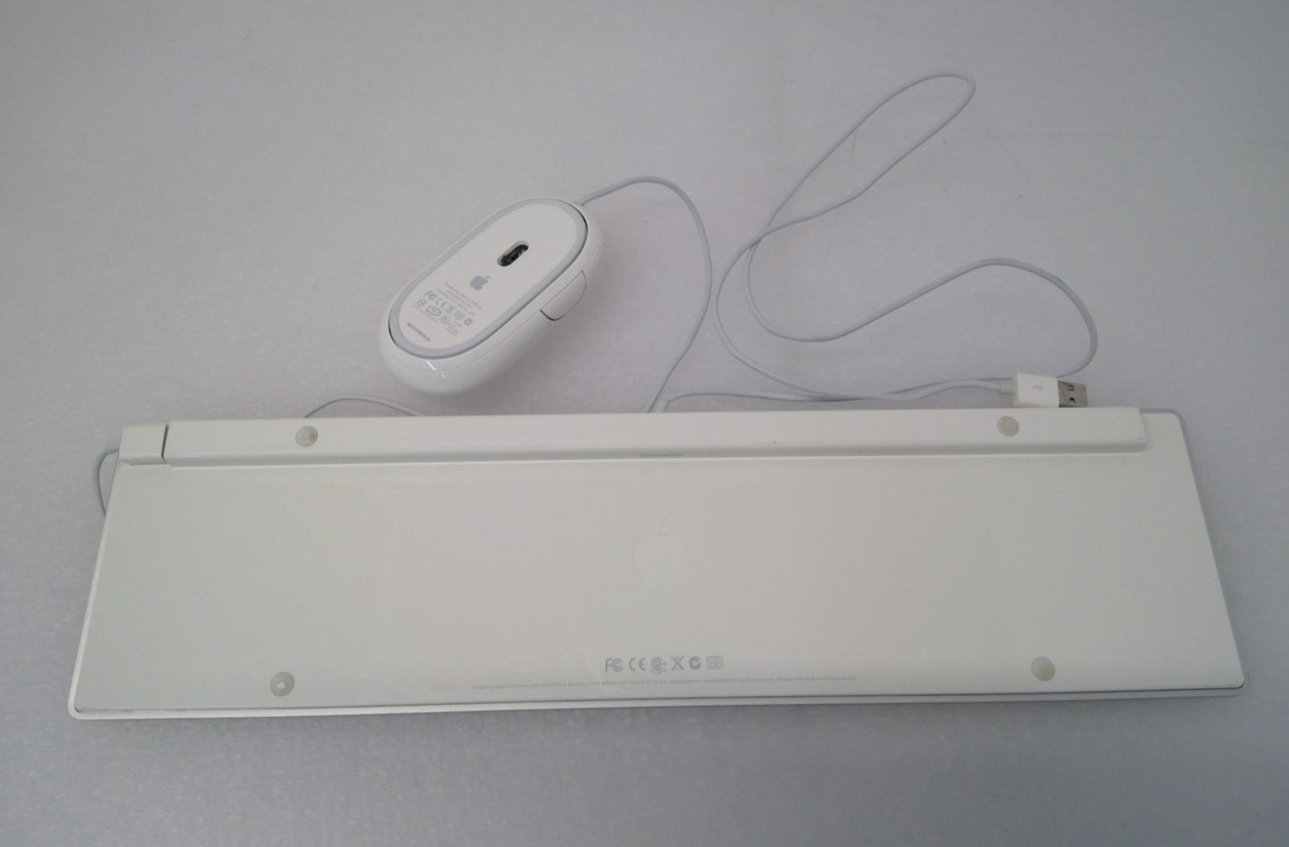 Apple A1243 A1152 White Aluminum USB Wired Keyboard Mighty Mouse iMAC G4 G5 eMAC