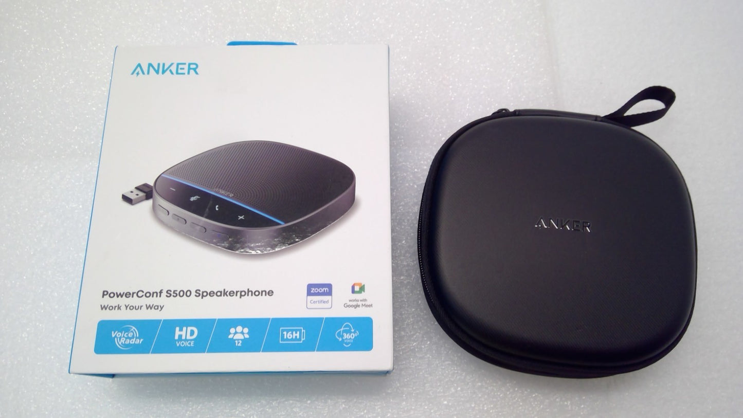 Open Box ANKER A3305 POWERCONF S500 SPEAKERPHONE USB-C CONFERENCE SPEAKER