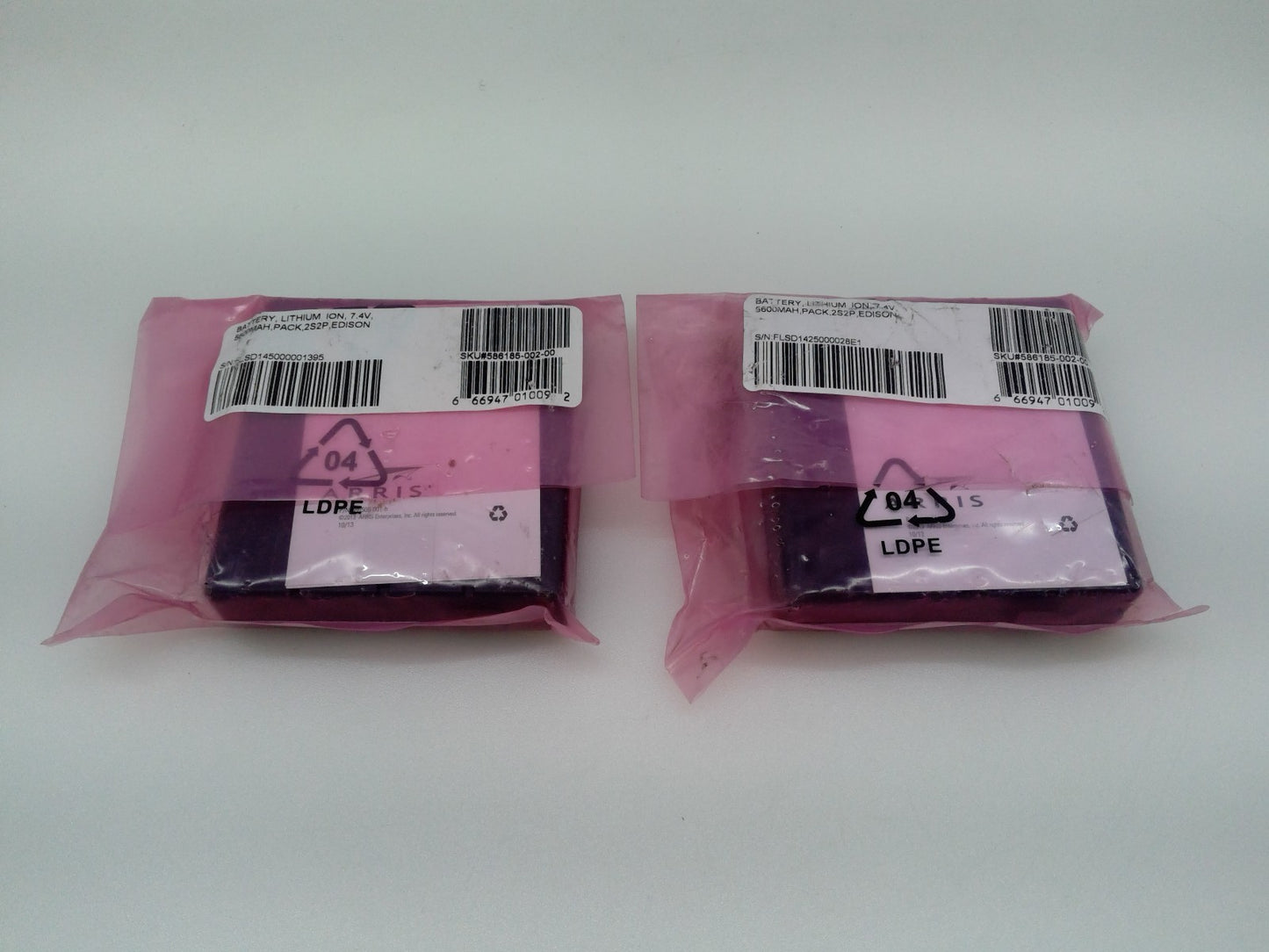 New Lot of 2 ARRIS 7.4V 5600mAh Lithium-ion Li-ION Backup Battery 586185-002-00