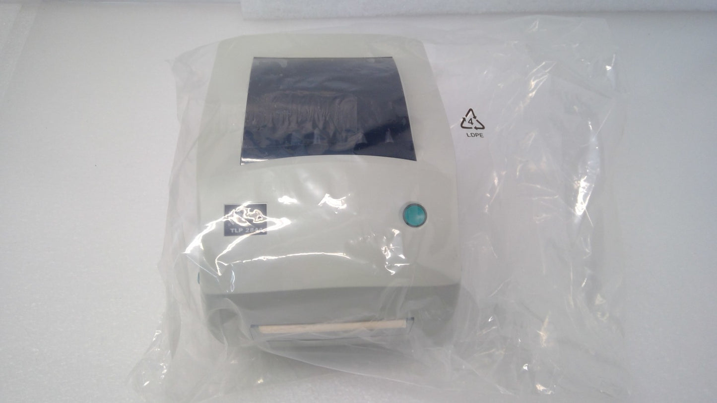 NEW Zebra TLP2844 Thermal Label Printer Transfer W/ ADAPTER 2844-10300-0001