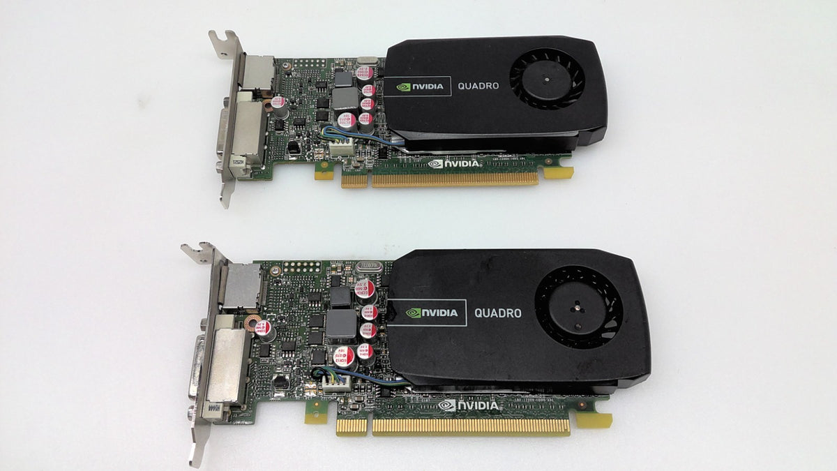 Lot of 2 Nvidia Quadro 600 HP 612951-002 PCI Graphics card  1GB DVI  Low profile