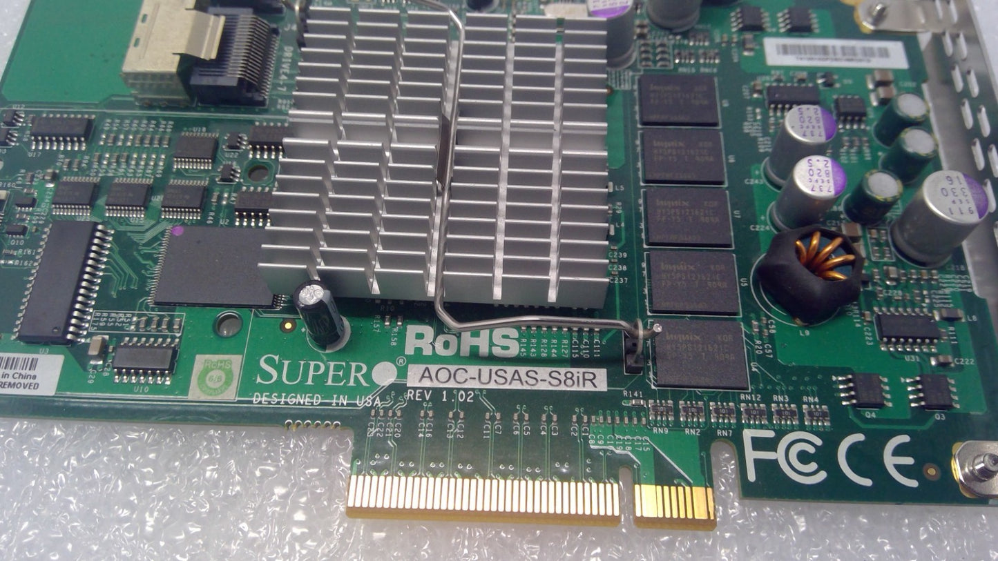 Supermicro AOC-USAS-S8IR 8-Port 3Gb/s SAS PCIe 533MHz RAID Controller