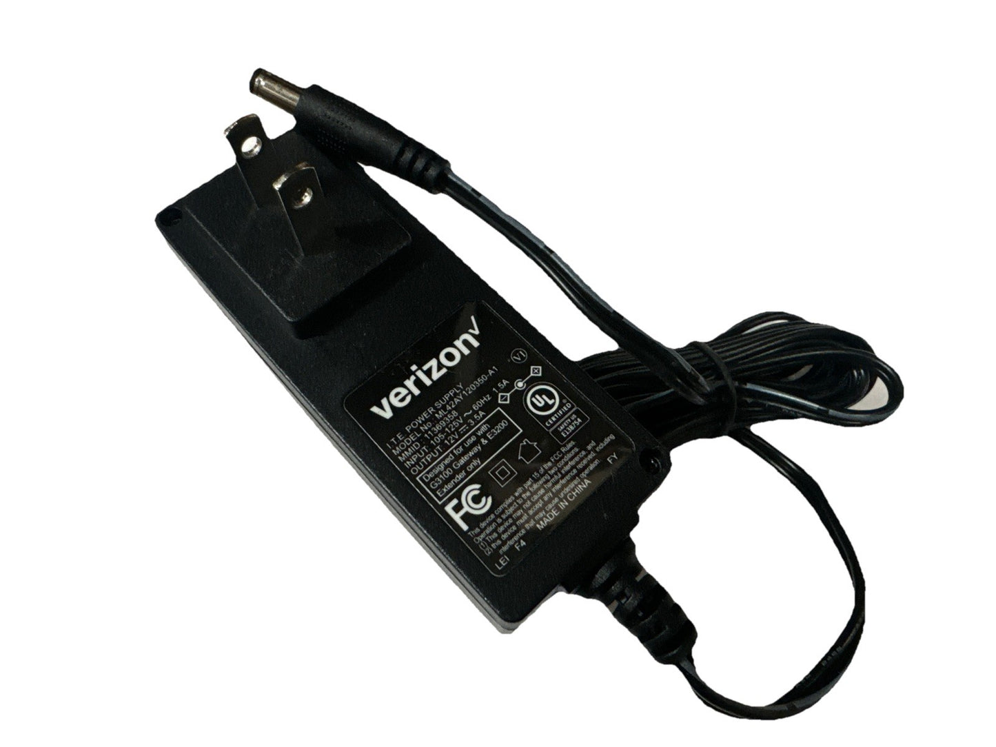 Verizon Universal 12V 3.5A Ac Adapter Power Supply (ML42AY120350-A1) - Black