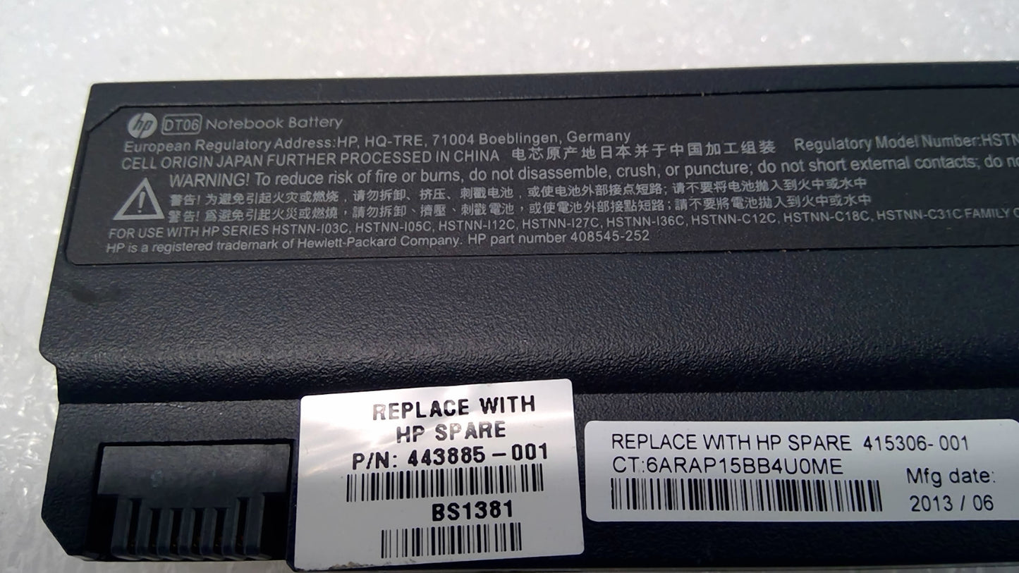 Genuine HP Laptop Battery DT06 HSTNN-DB28 for 6910p 6510b 6515b 6710b 10.8V 55Wh