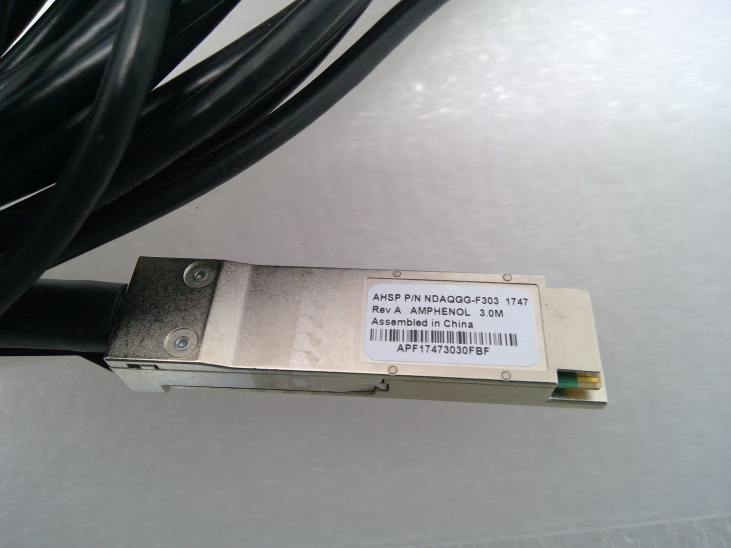 Amphenol NDAQGG-F303 10G SFP+ DAC Cable 3m (9.8ft) Direct Attach Copper